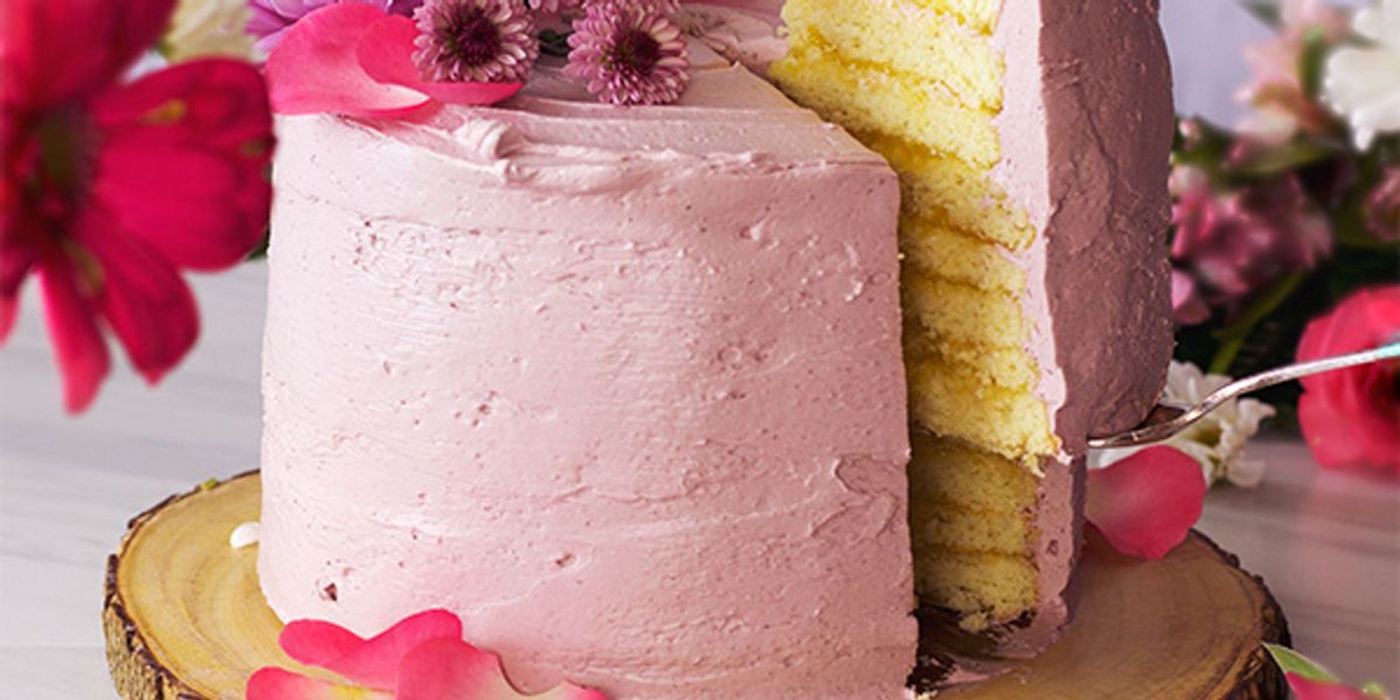 Lemon Layer Cake With Blackberry Buttercream My Recipe Magic