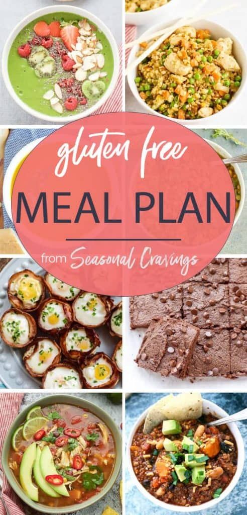 Gluten Free Diet Meal Plan With Printable Shopping List · Seasonal ...