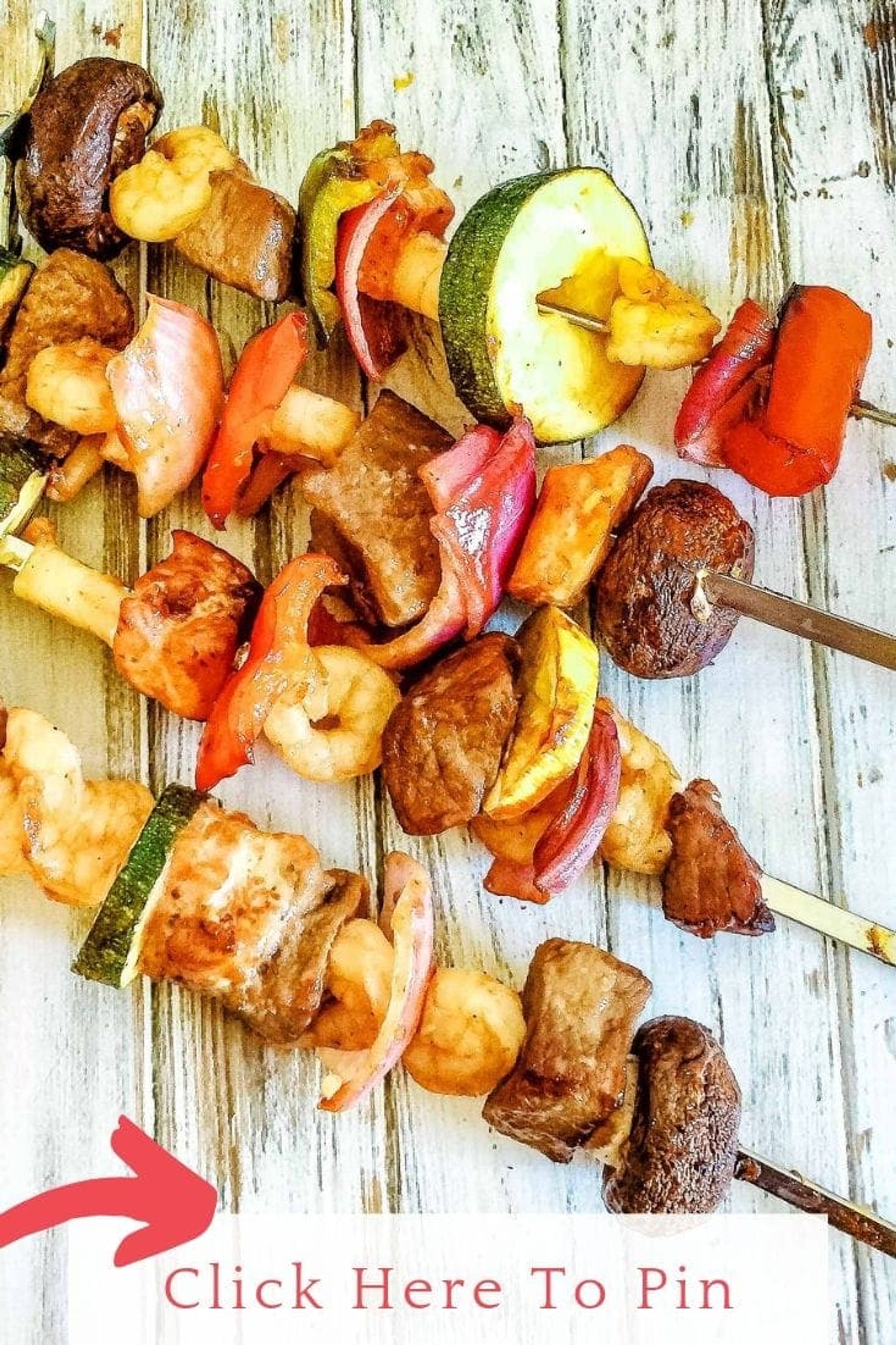 🍴 {Bourbon Glazed} Grilled Surf and Turf Kebabs - My Recipe Magic