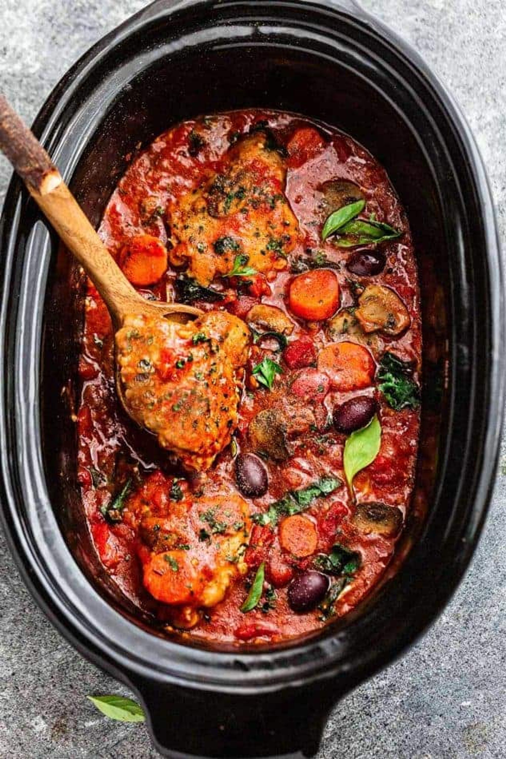 Slow Cooker Chicken Cacciatore - Life Made Sweeter - My Recipe Magic