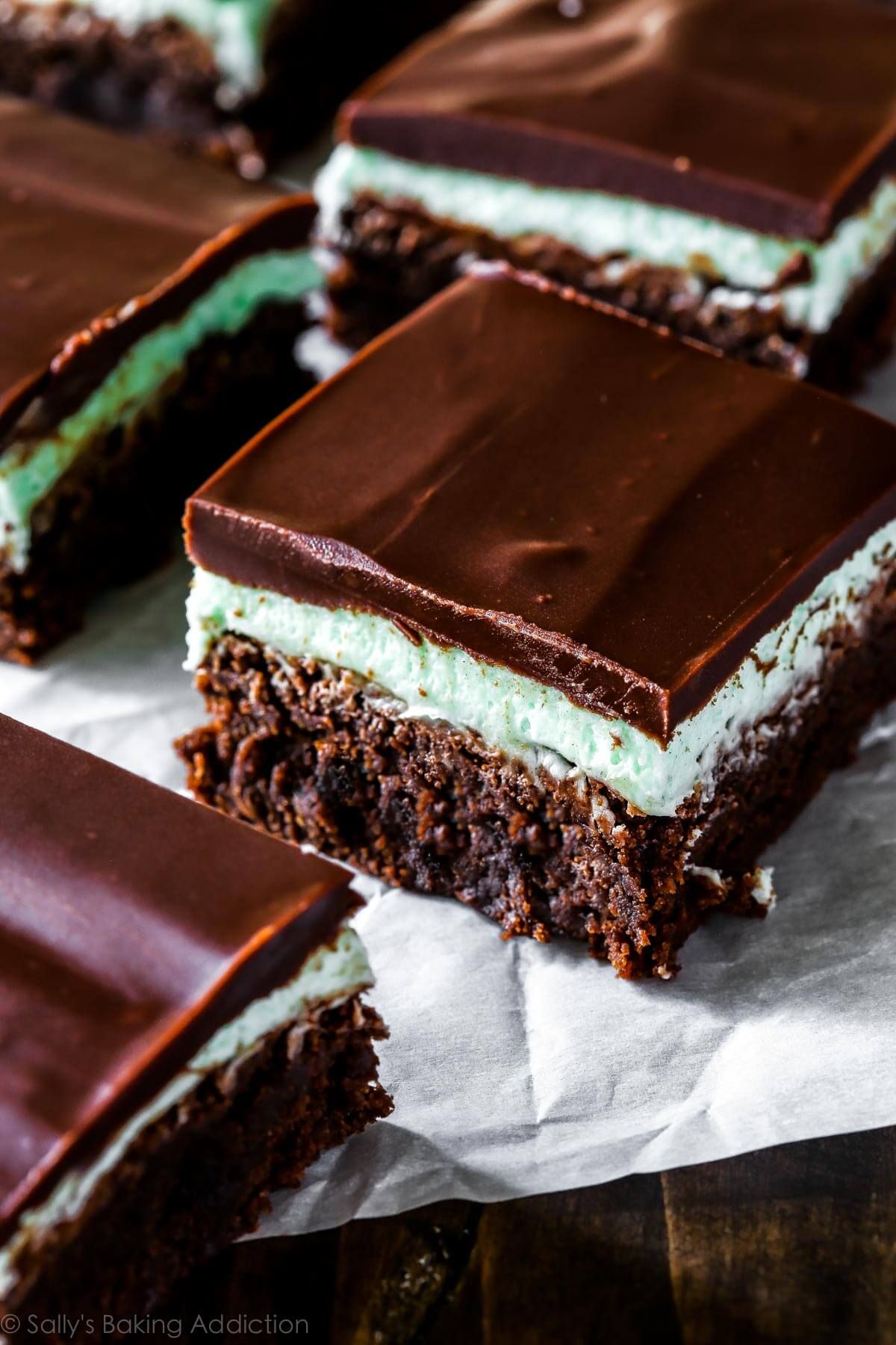 Classic Mint Chocolate Brownies - Sallys Baking Addiction - My Recipe Magic