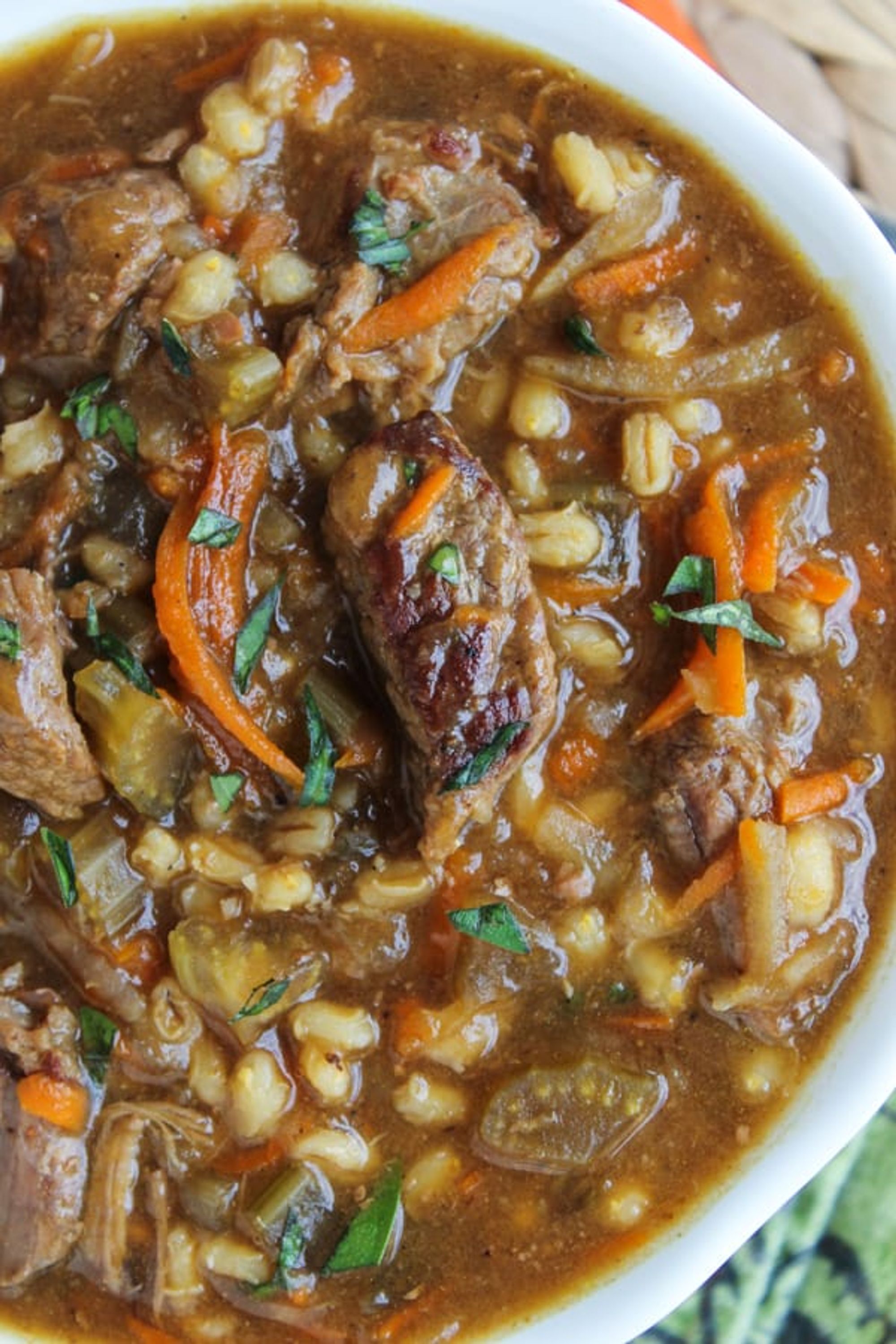 Beef Barley Soup Recipe (Slow Cooker) - The Food Charlatan ...